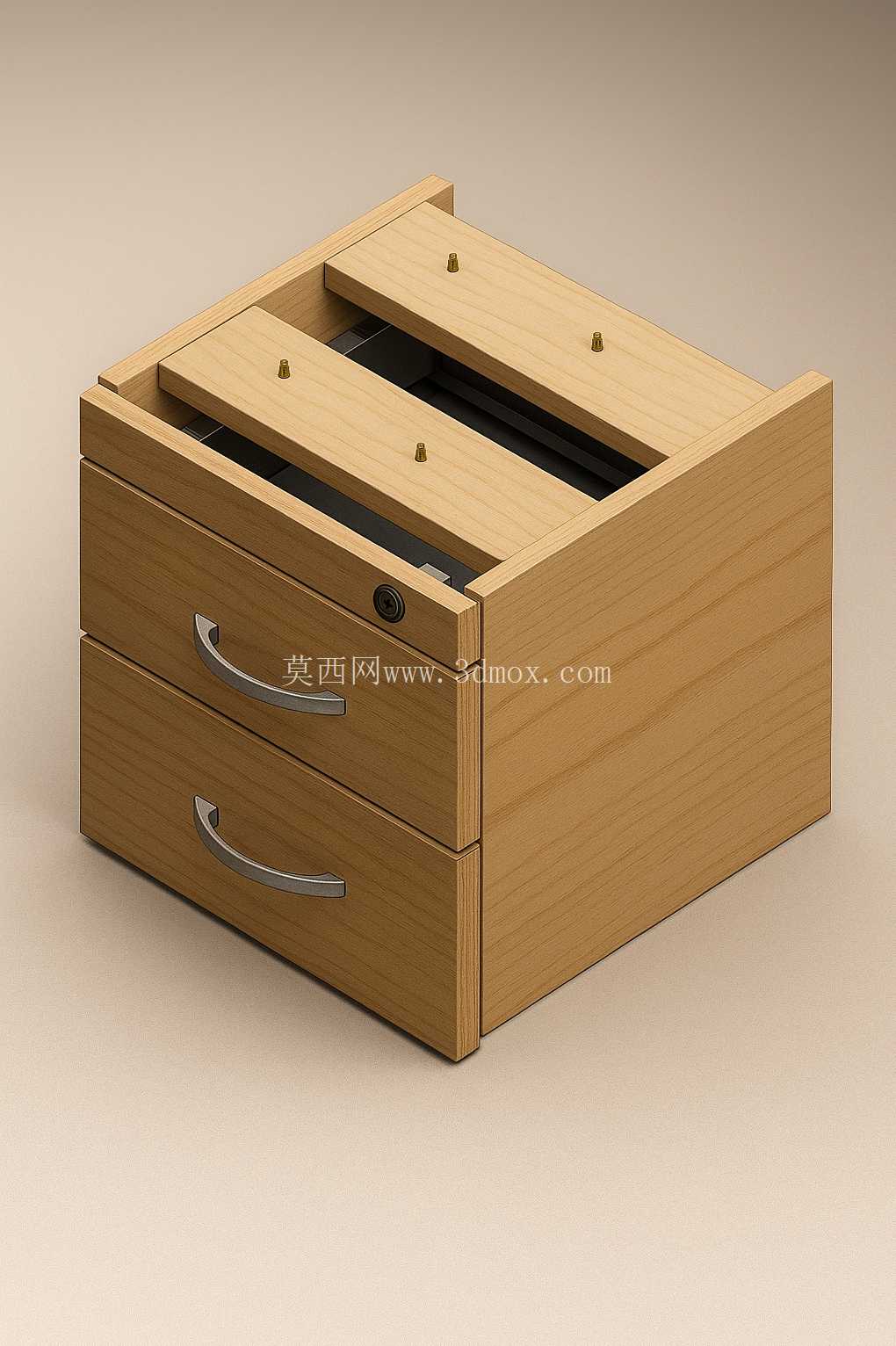 Mesa em L com Pés Metálicos e Gaveteiro Fixo / L 形办公桌,带金属腿和固定抽屉单元