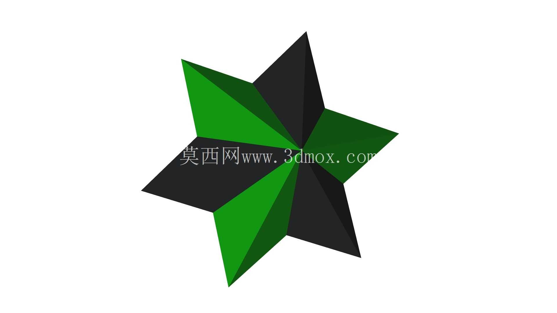 3D 多面星星雕塑