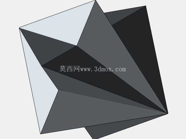 3D 多面星星雕塑