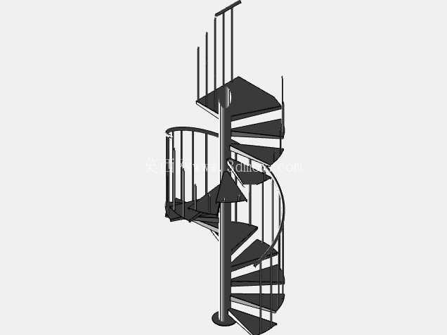 Escalera de caracol galvanizada para terraza