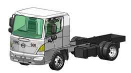日野 500 系列卡车底盘 | 中型商用车3D CAD模型