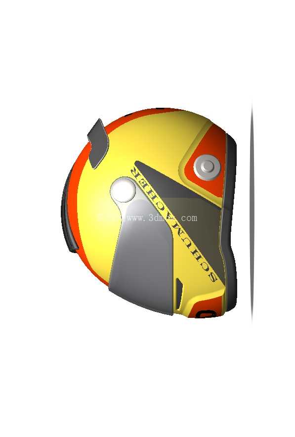 受一级方程式赛车启发的赛车头盔 - SOLIDWORKS Surface 模型
