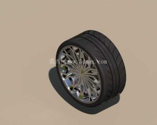 高性能轮胎和定制车轮的 3D 模型