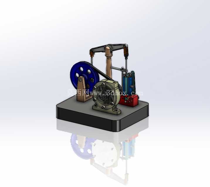 蒸汽机 CAD 模型和完整装配