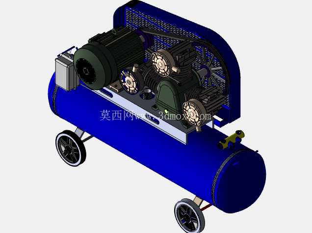 150L工业重型空气压缩机-精密布局模型