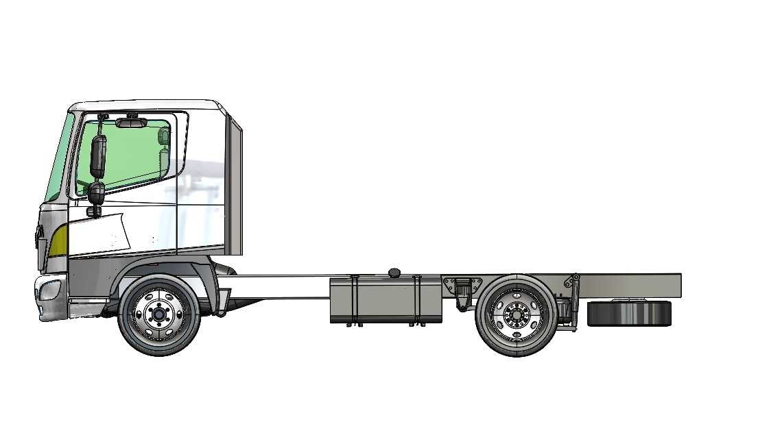 日野 500 系列卡车底盘 | 中型商用车3D CAD模型