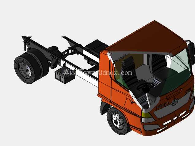 日野 500 系列卡车底盘 | 中型商用车3D CAD模型