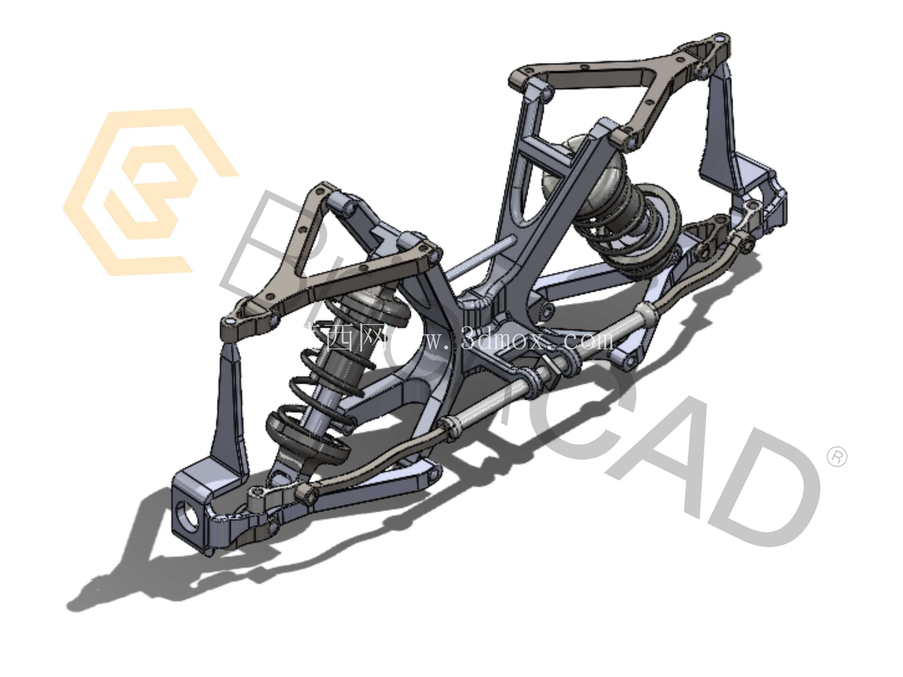 汽车悬架总成 – 独立车轮悬架 CAD 模型 | 车辆行驶控制系统设计