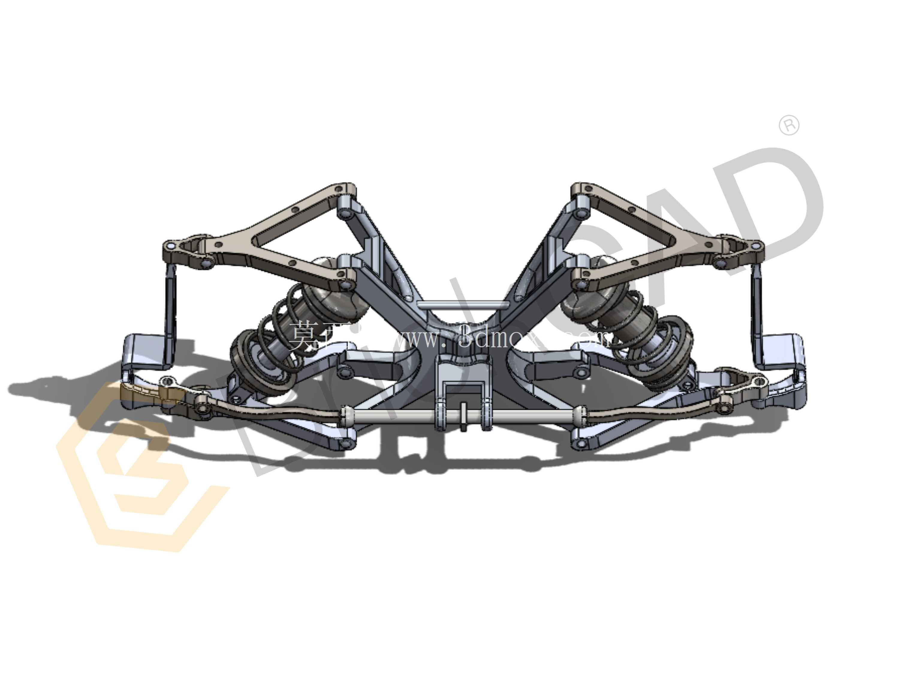 汽车悬架总成 – 独立车轮悬架 CAD 模型 | 车辆行驶控制系统设计