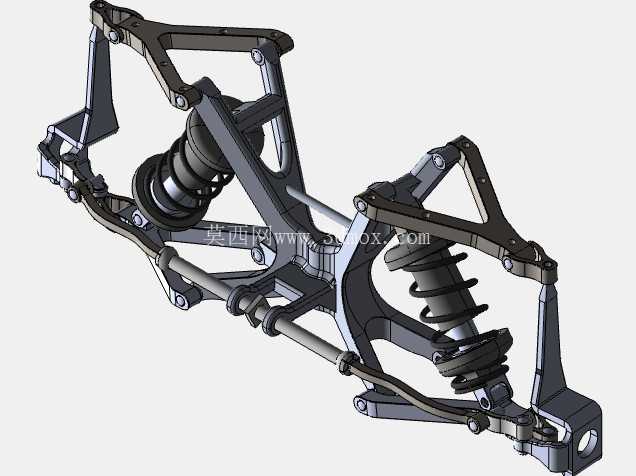 汽车悬架总成 – 独立车轮悬架 CAD 模型 | 车辆行驶控制系统设计