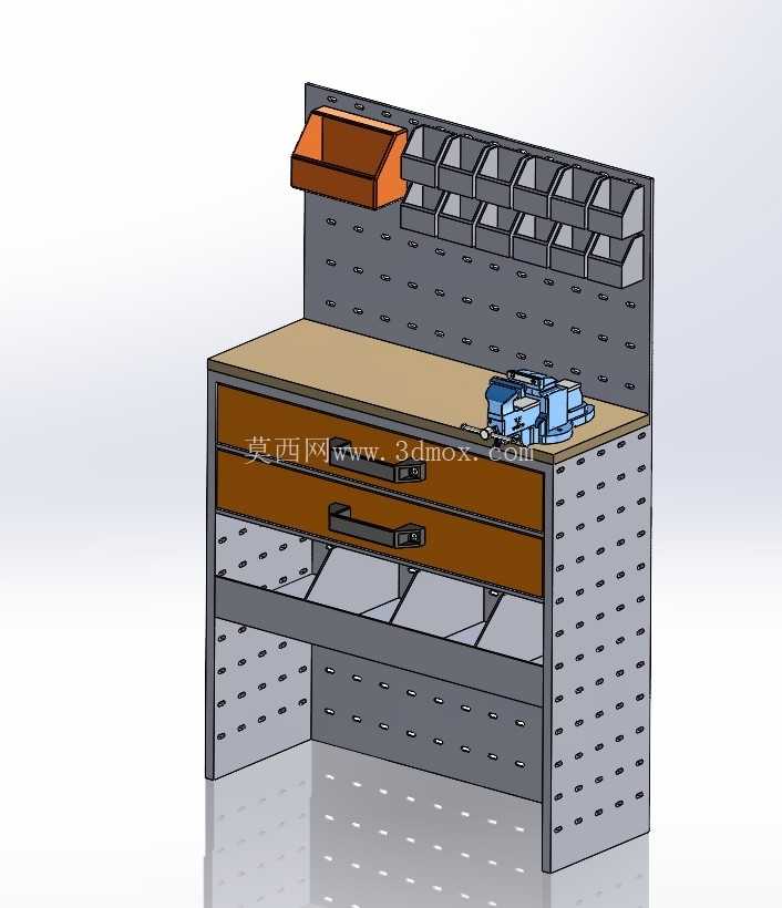 舱壁区工作站柜| 工业存储\u0026工具整理器3D CAD模型