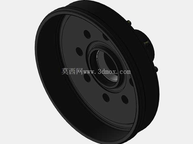 带车轮和轮胎的拖车车轴组件 | 3D CAD 模型