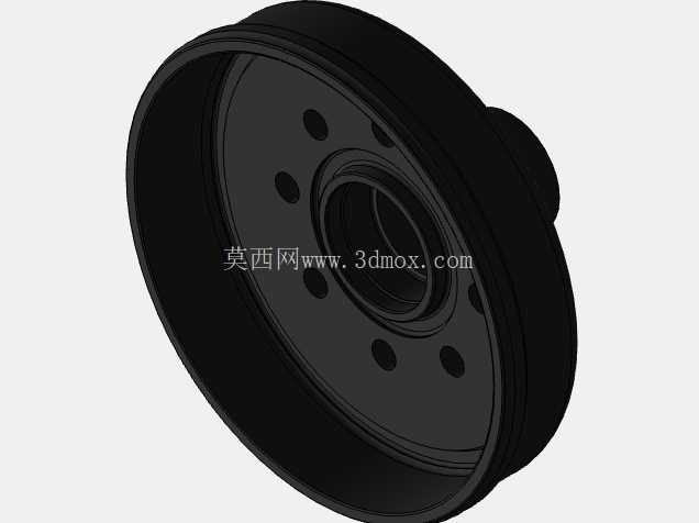 带车轮和轮胎的拖车车轴组件 | 3D CAD 模型