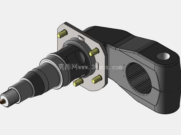 带车轮和轮胎的拖车车轴组件 | 3D CAD 模型
