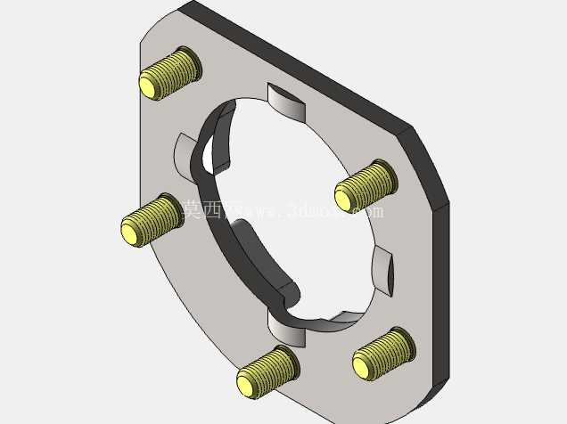 带车轮和轮胎的拖车车轴组件 | 3D CAD 模型