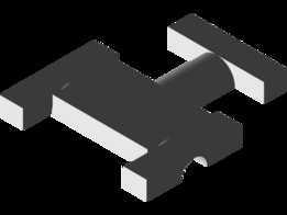T 型连接器(电线/机械电气接头 A 部分)- 3D CAD 模型