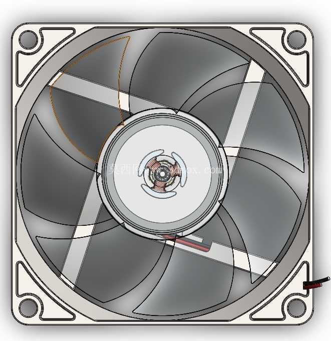 (Solid Works) 中的 CPU 冷却风扇或计算机机箱风扇流动仿真
