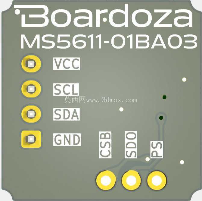 Boardoza_MS5611_Barometric_Pressure_Sensor