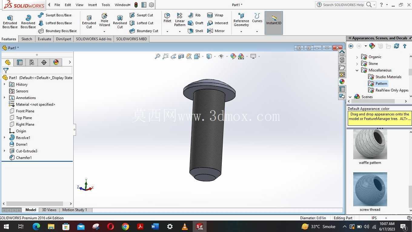 solidworks �е���˨���