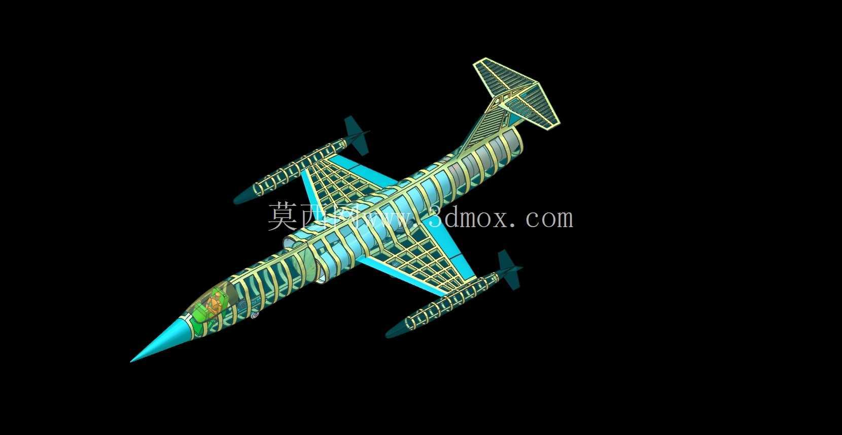 美国空军 F-104 飞机实体装配模型
