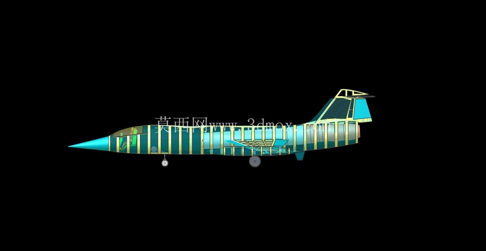 美国空军 F-104 飞机实体装配模型