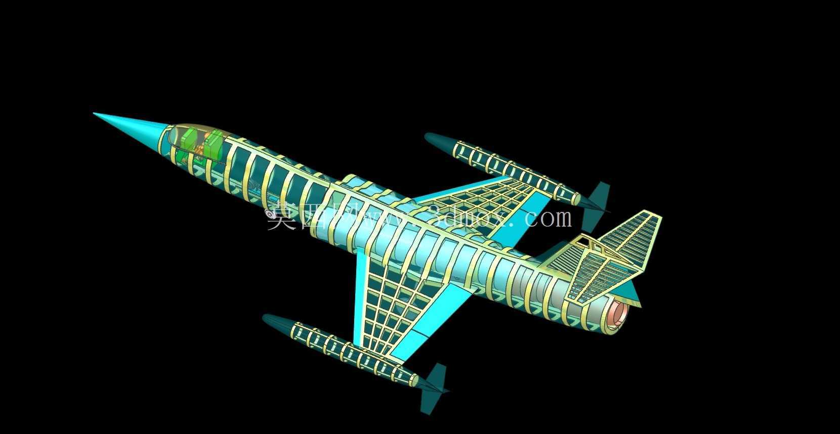 美国空军 F-104 飞机实体装配模型