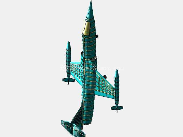 美国空军 F-104 飞机实体装配模型