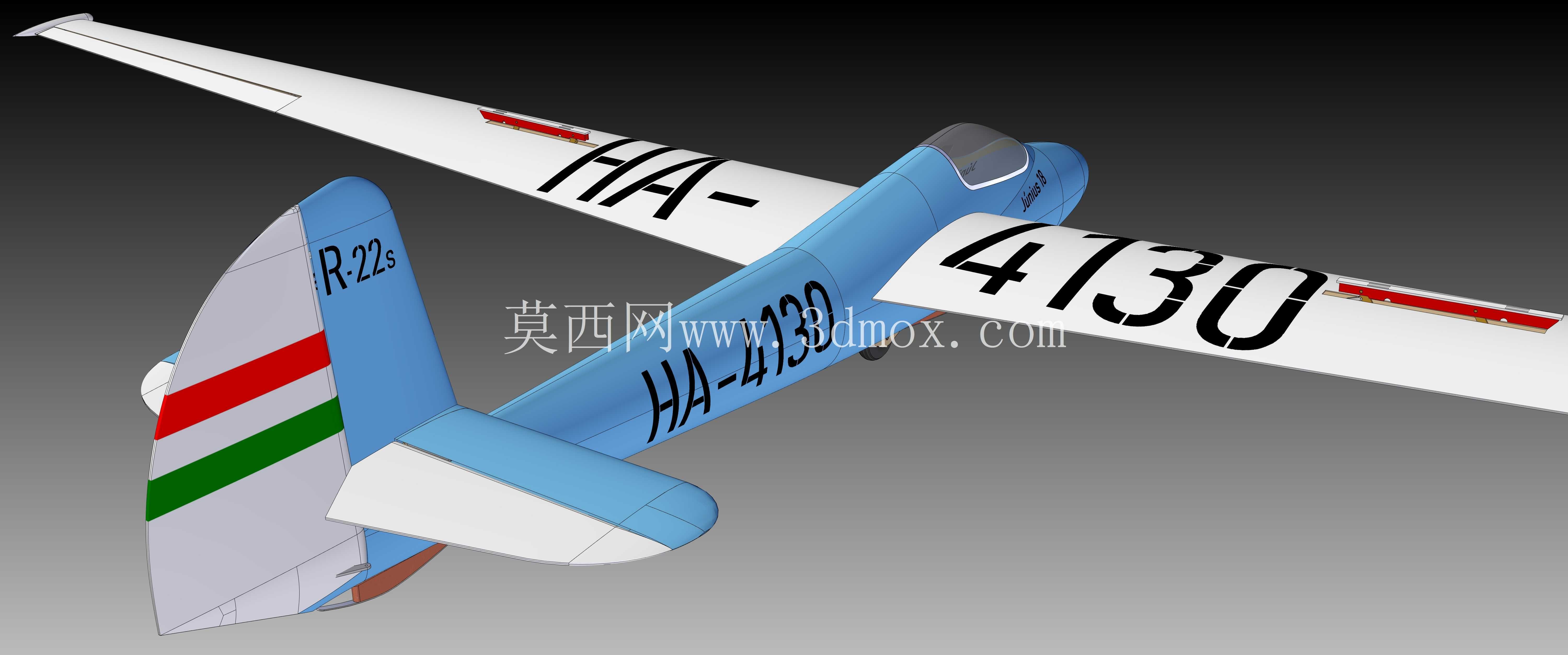 Rubik R-22S Június-18 1/3 半比例遥控滑翔机