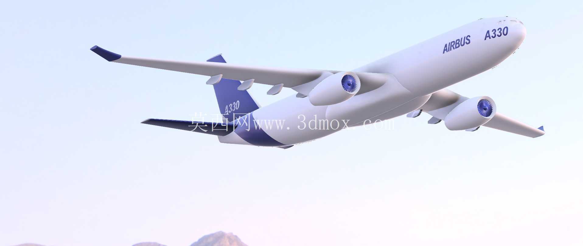 空中客车 A330 飞机 CAD 模型(商用双引擎宽体 - Fusion 360)