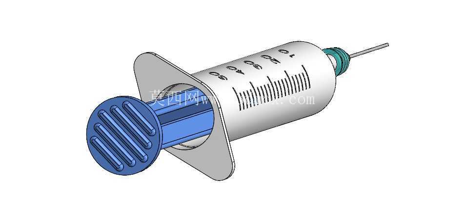 注射器设计 - SolidWorks 3D 模型