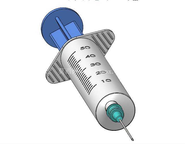 注射器设计 - SolidWorks 3D 模型