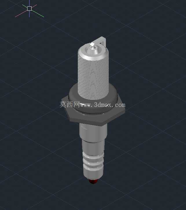 火花塞 3D 模型 - AutoCAD 设计
