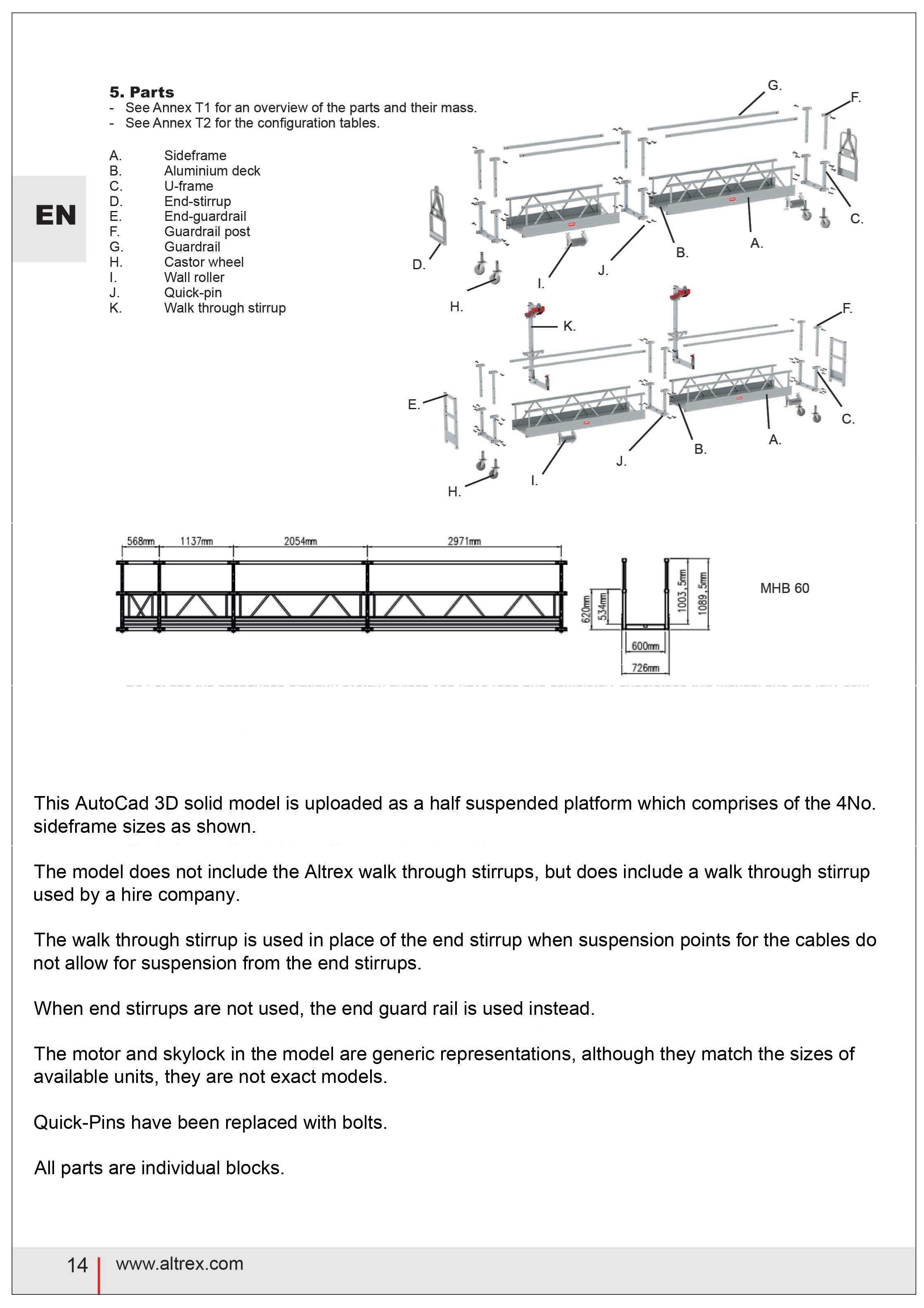 Altrex MHB 60 ģ�黯������ƽ̨֧��