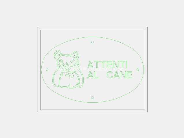TARGHETTA ATTENTI AL CANE