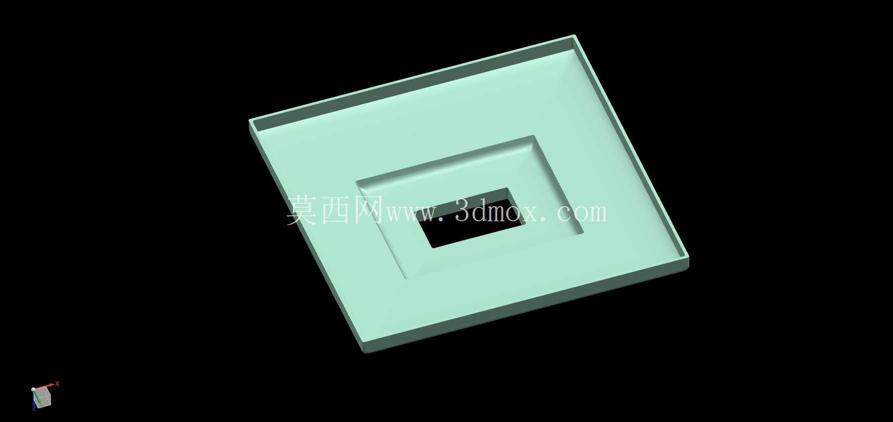 灯架 - 方形边框/外壳模型
