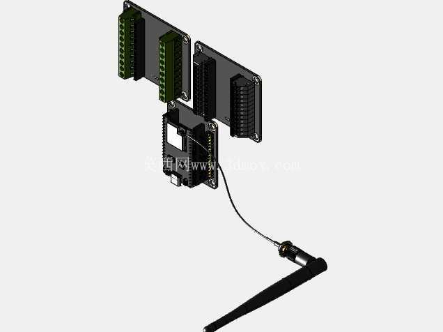 带外部天线和 3 种适配器板的 ESP32 DevKit 32U