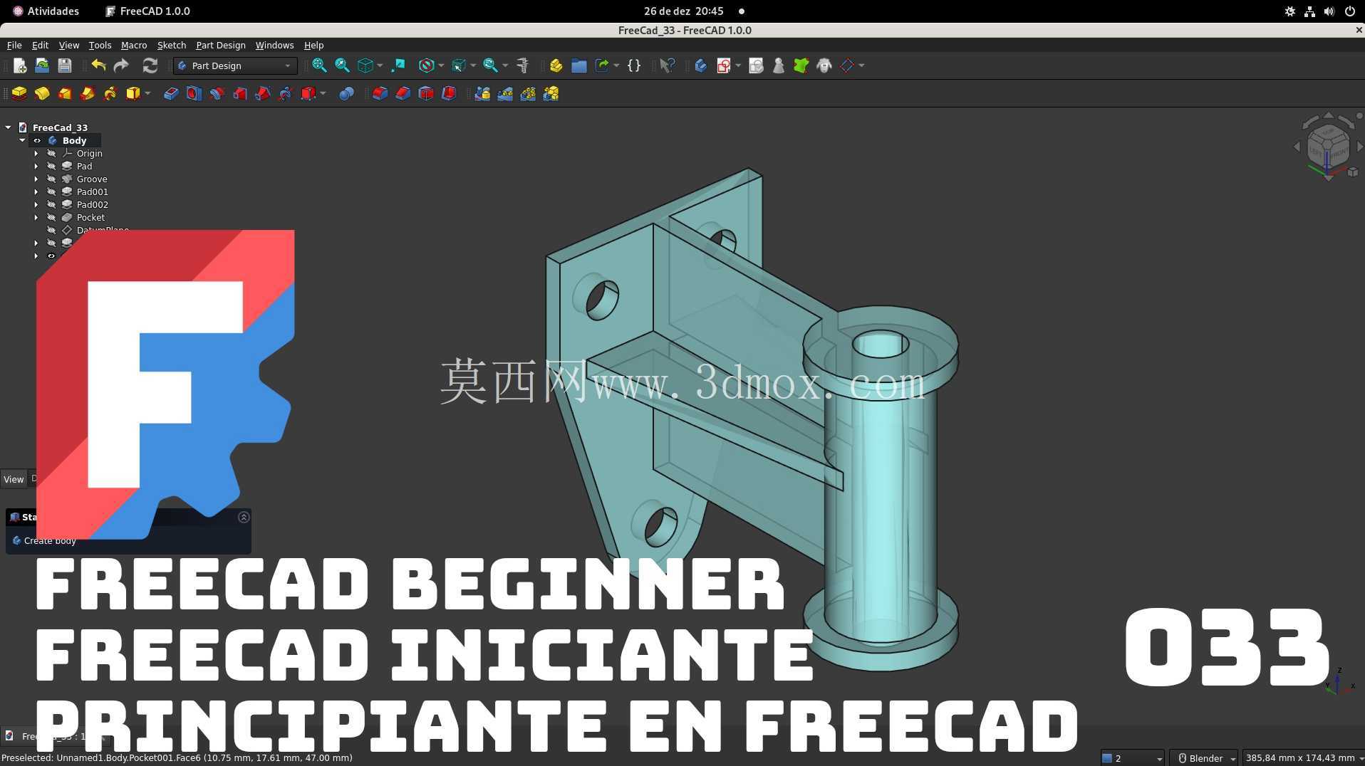 练习 FreeCAD 初学者 033