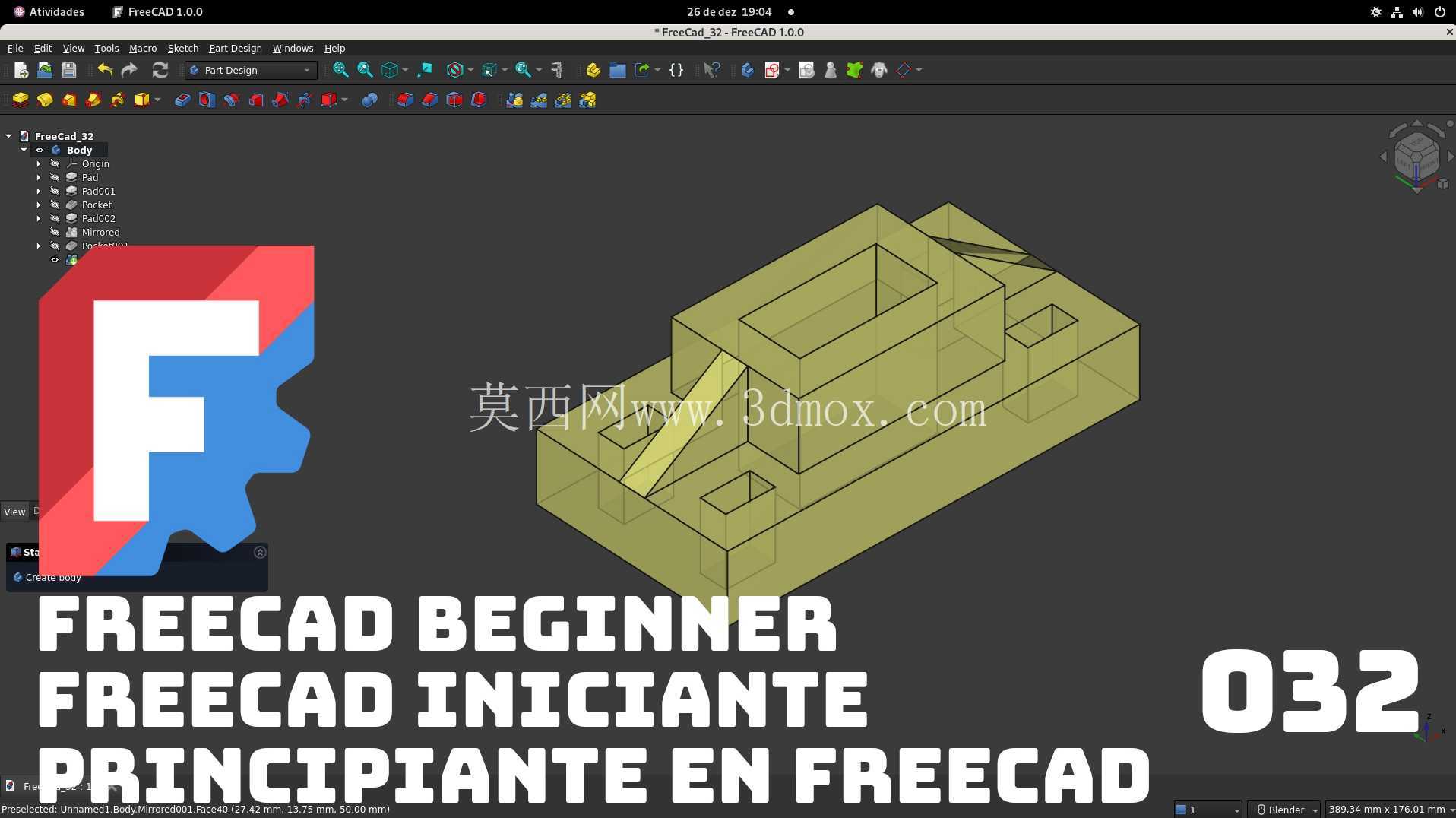 练习 FreeCAD 初学者 032