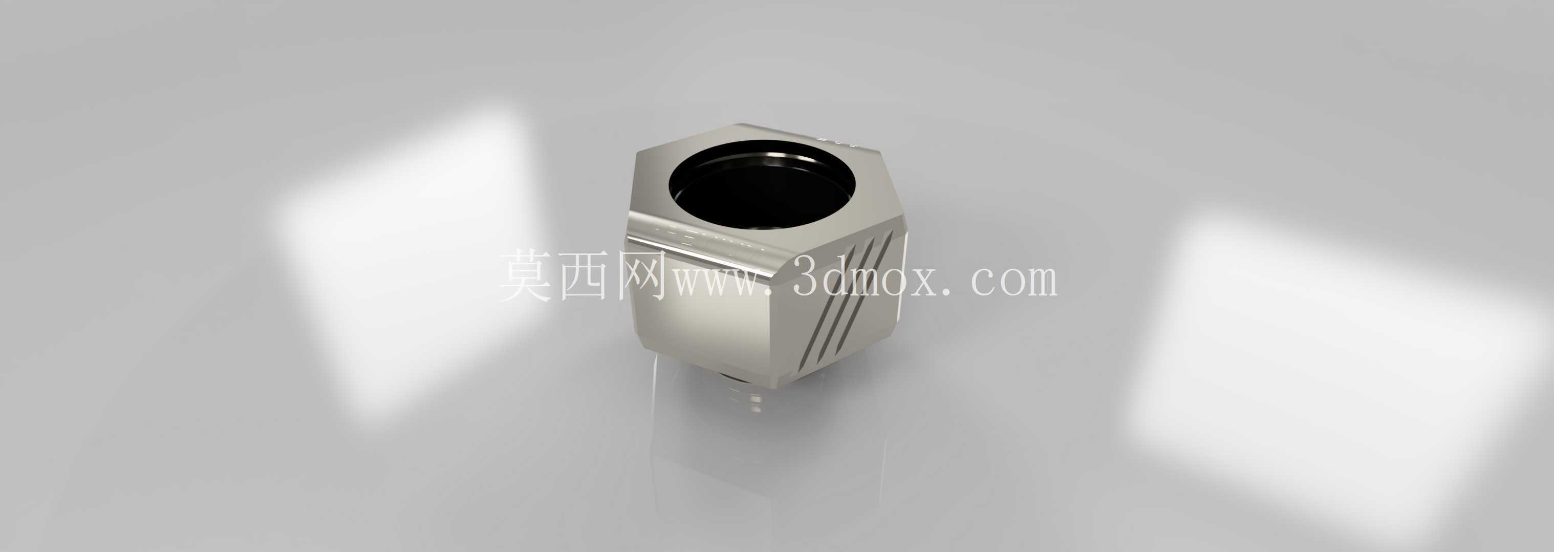 Bitspower Premium G1/4\" 六角多连杆,适用于 OD 16mm(银色闪亮)