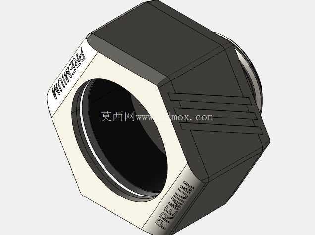 Bitspower Premium G1/4\" 六角多连杆,适用于 OD 16mm(银色闪亮)