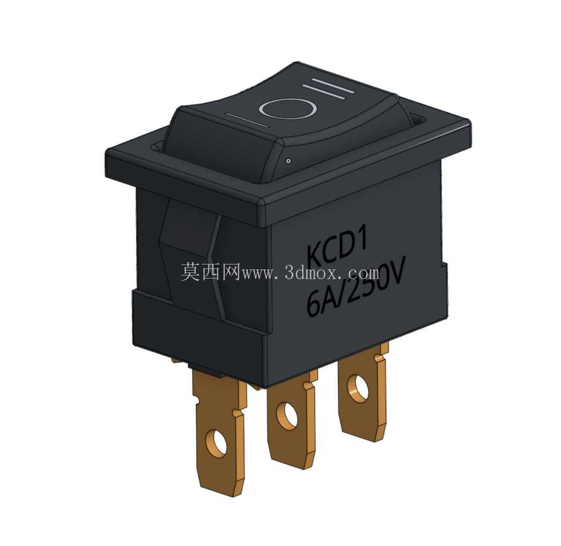 Schalter KCD1 Schwarz 3p-��-��-��