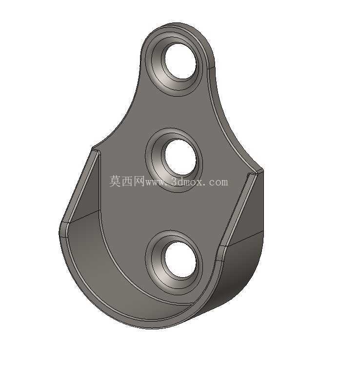 Suporte de Cabideiro Plástico com 3 Furos de Fixa??o // 带 3 个安装孔的塑料壁橱杆支撑