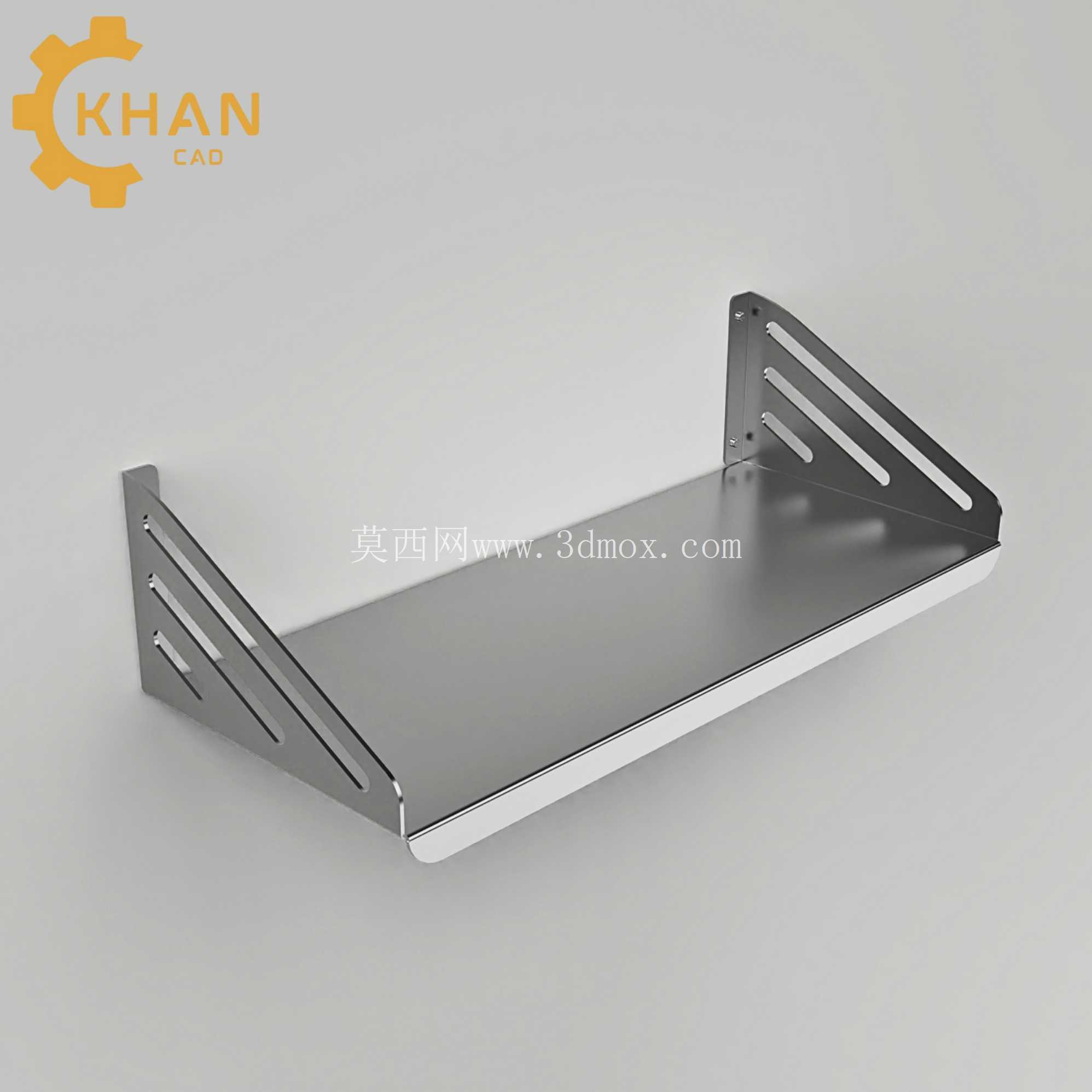 KhanCAD 现代金属架子支架 | 用于 CNC 切割和制造的 DXF、SVG、STEP、PDF 文件