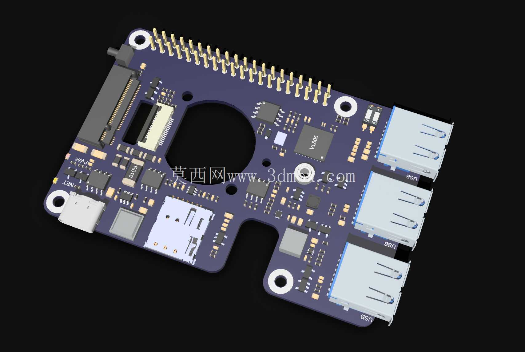 Waveshare 27698 PCIe 转 4G/5G M.2 USB3.2 HAT+