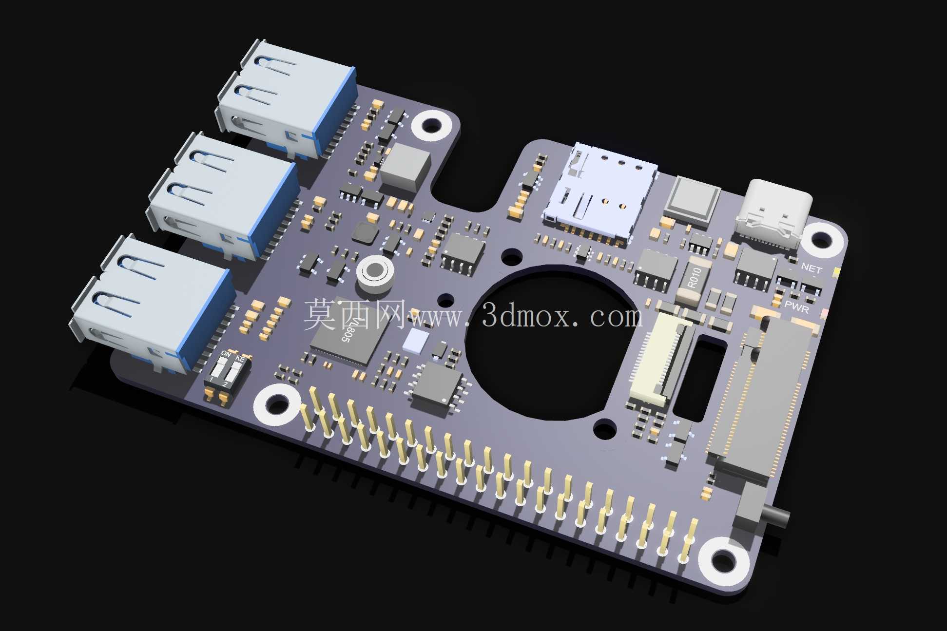Waveshare 27698 PCIe 转 4G/5G M.2 USB3.2 HAT+