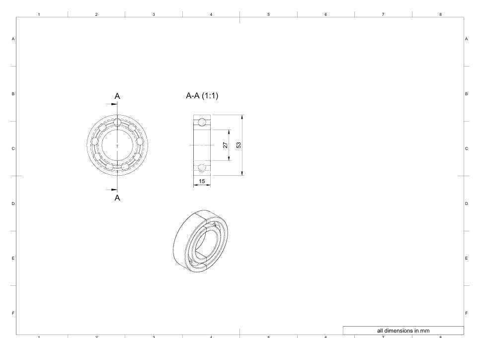 6205 深沟球轴承 - 尺寸精确的 CAD 模型
