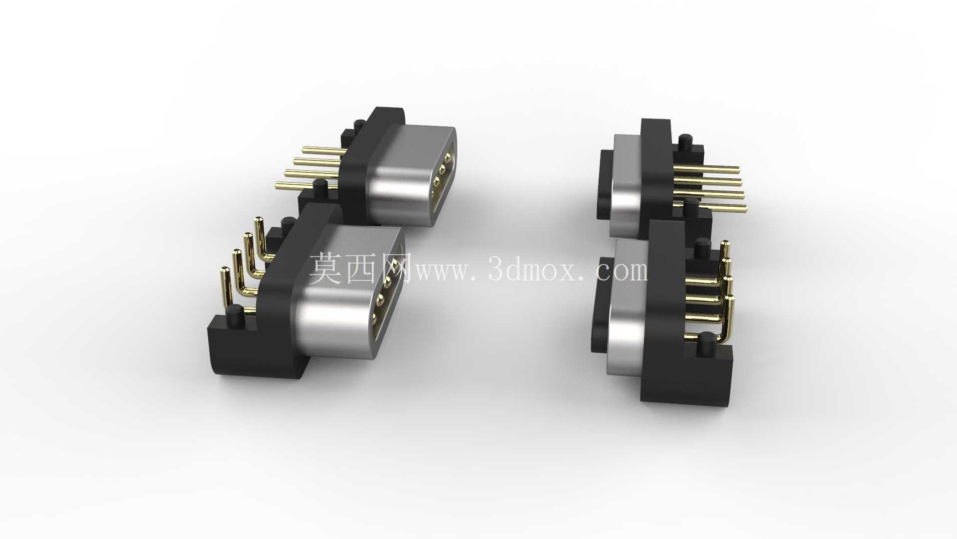 磁性弹簧针连接器组件 - 4 针充电\u??0026 数据底座(QH Industrial)