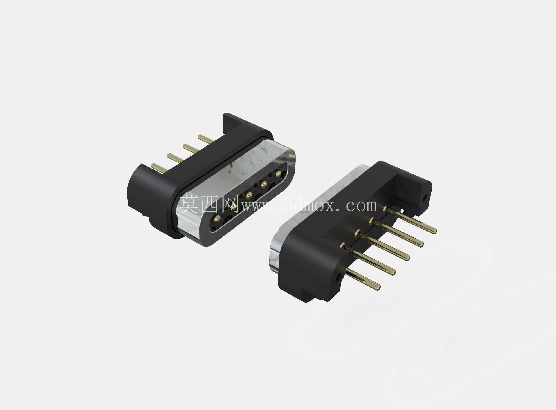 磁性弹簧针连接器组件 - 4 针充电\u??0026 数据底座(QH Industrial)