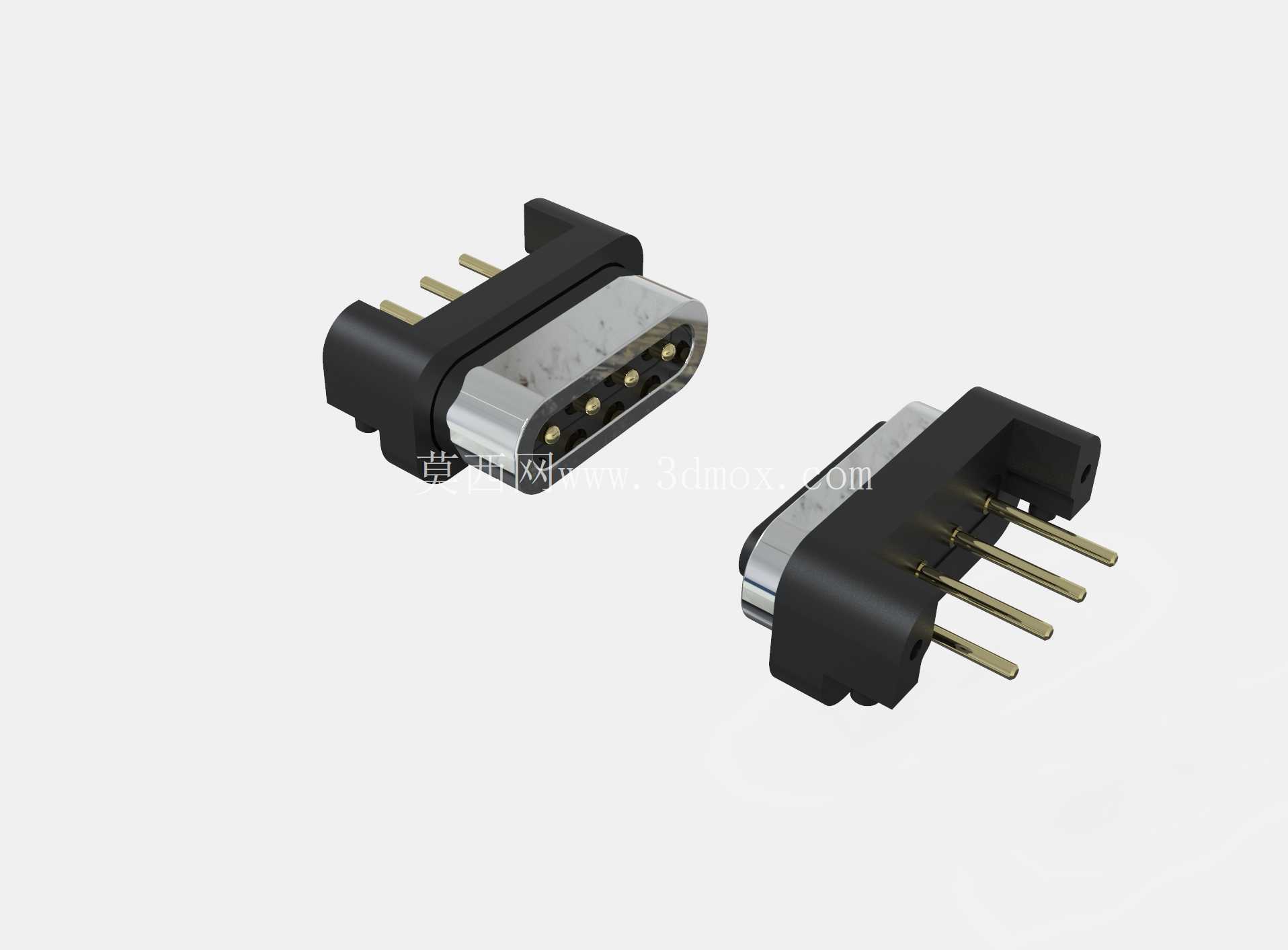 磁性弹簧针连接器组件 - 4 针充电\u??0026 数据底座(QH Industrial)
