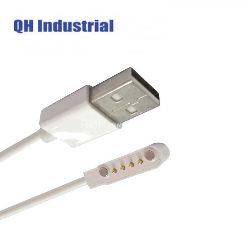 磁性弹簧针连接器组件 - 4 针充电\u??0026 数据底座(QH Industrial)